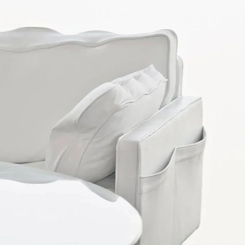 Custom Office Modular Sectional Sofa White Leather Couch
