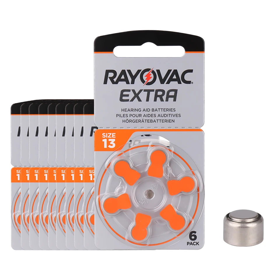 60 PCS Rayovac Extra Performance Hearing Aid Batteries 1.45V 312 312A A312 PR41 Zinc Air Battery For BTE CIC RIC OE Hearing Aids