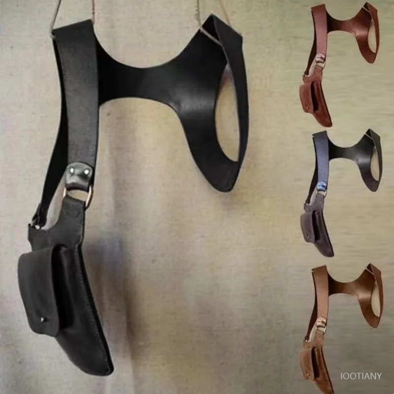 レザーインビジブル脇の下ショルダーバッグ携帯電話バッグワンショルダー財布隠しバッグ中世コスプレウエストバッグスチームパンク用