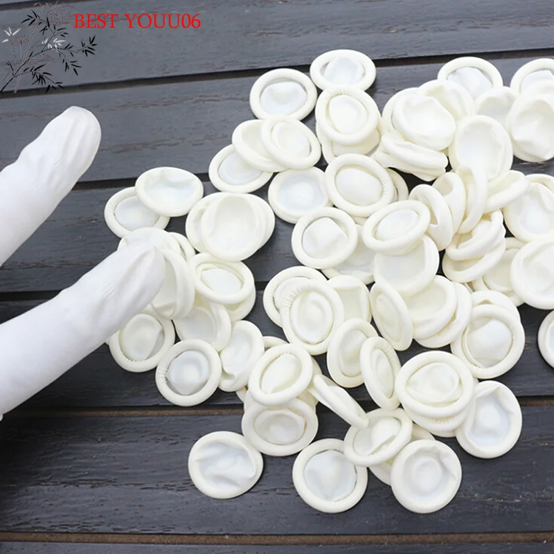 Hot 20Pcs/100Pcs Disposable Anti Static Rubber Latex Finger Cots Eyebrow Extension Gloves Practical Off Tool Accessories