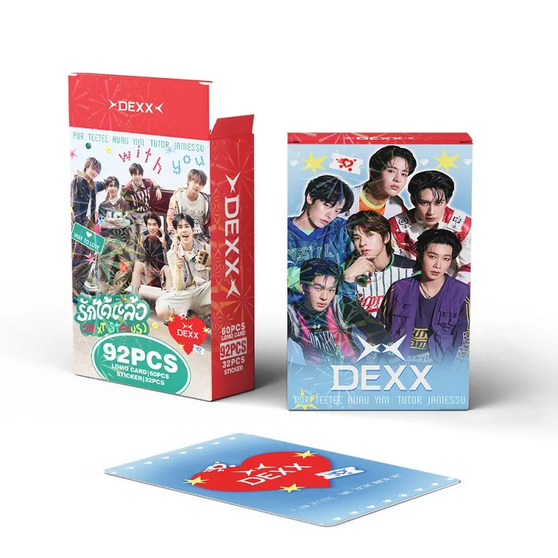 92PCS DEXX Thai BL Lomo Card Set 60Pcs Mini Idol Photocards & 32Pcs Cute Stickers Thai Actor Fan Collectible Gift Cards image 4