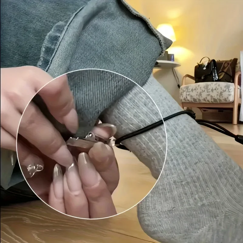 Invisible Pants Shortening Clips 2/4pcs Adjustable Trousers Grip for Hemming Prevent Dragging Fixator Photography Backdrop Cl