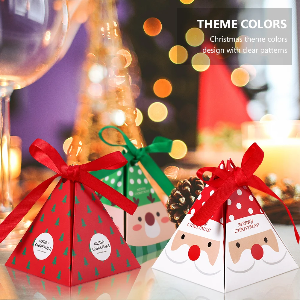 

Xmas Candy Box Christmas Candy Box Christmas Treats Box Candy Wrapping Box Triangle Candy Box