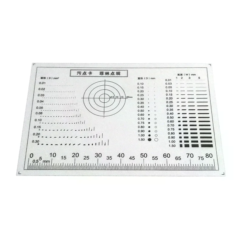 Quality Check Stain Contrast Card Transparent Film Surface Gauge Point Gauge for Accurate Measurement
