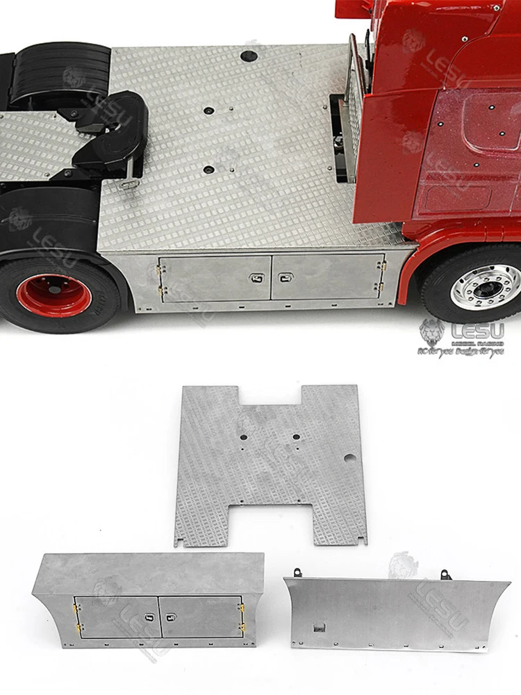 Lesu Metall-Seitenschwellerplatte für 1/14 DIY Tamiya Modell R470 R620 RC Traktor LKW Ersatzteile Spielzeug TH16488 RC Zubehör – Detail 12