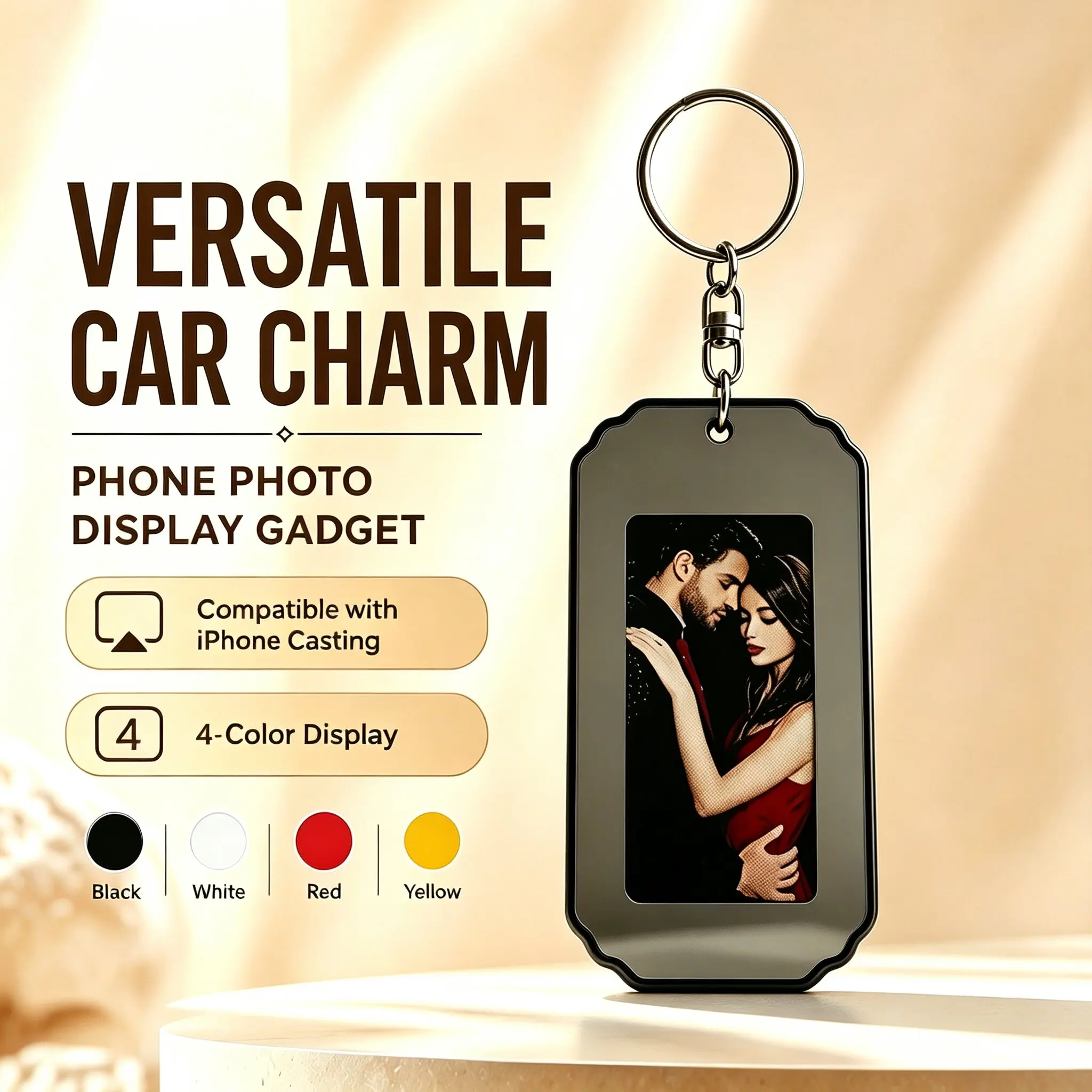 2.13 Inch Keychains Backpack Pendant NFC E-ink Screen Intelligent Customization Image Tag Car Ornaments For Iphone Android