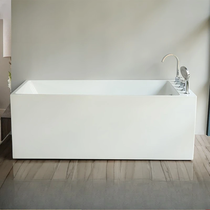 Square small apartment bathtub acrylic household adult independent seamless small bathtub hotel B & B