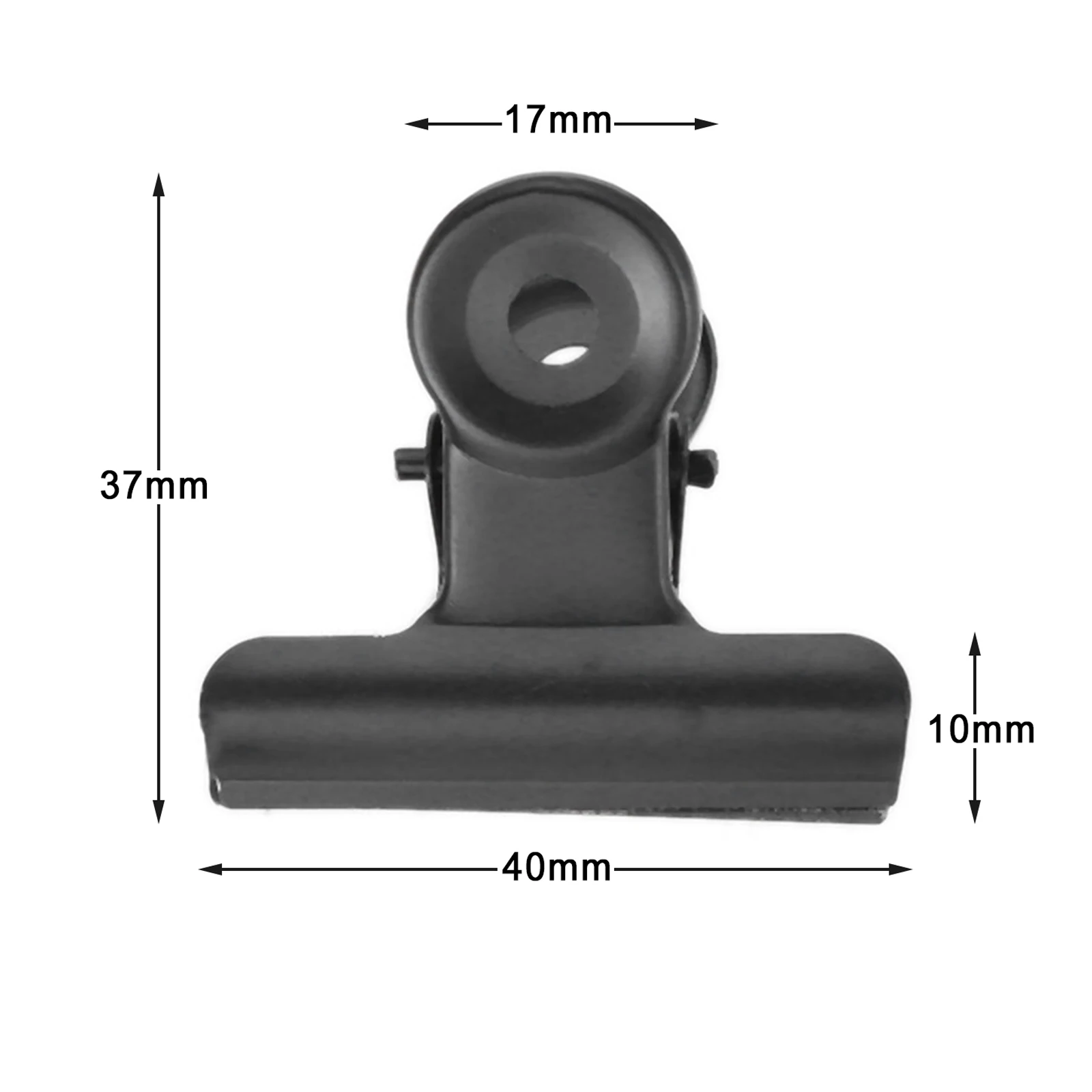 5Pcs 37mm Clip per raccoglitori Bulldog Clip per lettere metallo nero metallo File di carta raccoglitore Clip cancelleria ufficio scuola forniture per la casa