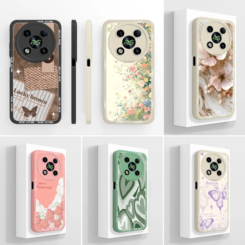 

Funda For itel RS4 S24 Beautiful Blooming Flowers Phone Case Liquid Silicone Dustproof Protection For itel RS4 S 24 Cover Coques