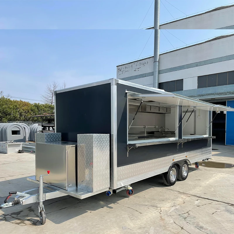 

Доступный и настраиваемый грузовой прицеп для фаст-фуда для начинающих, полностью оборудованный коммерческий кухонный прицеп, готовый к использованию