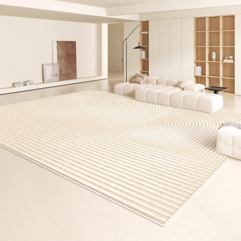 Creamy Style Large Area Living Room Carpet New Japanese Style Fluffy Soft Comfortable Bedroom Carpets Girl Room Thickened Rug