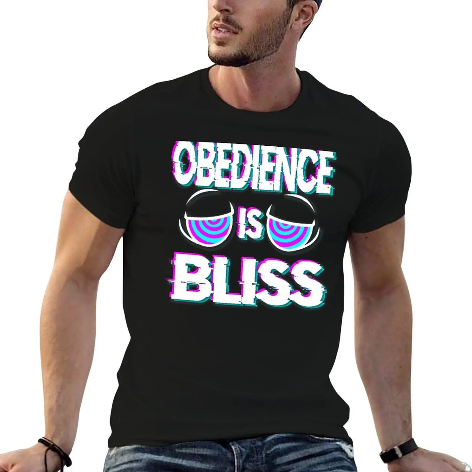 T-shirt Obedience is Bliss, t-shirt basique à manches courtes en mélange de coton