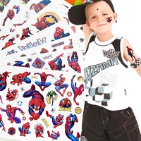 Marvel Spider Man Tattoo Stickers Anime Figures Kids Cartoon Sticker Cute Birthday Party Tattoo Stickers Water Transfer Stickers