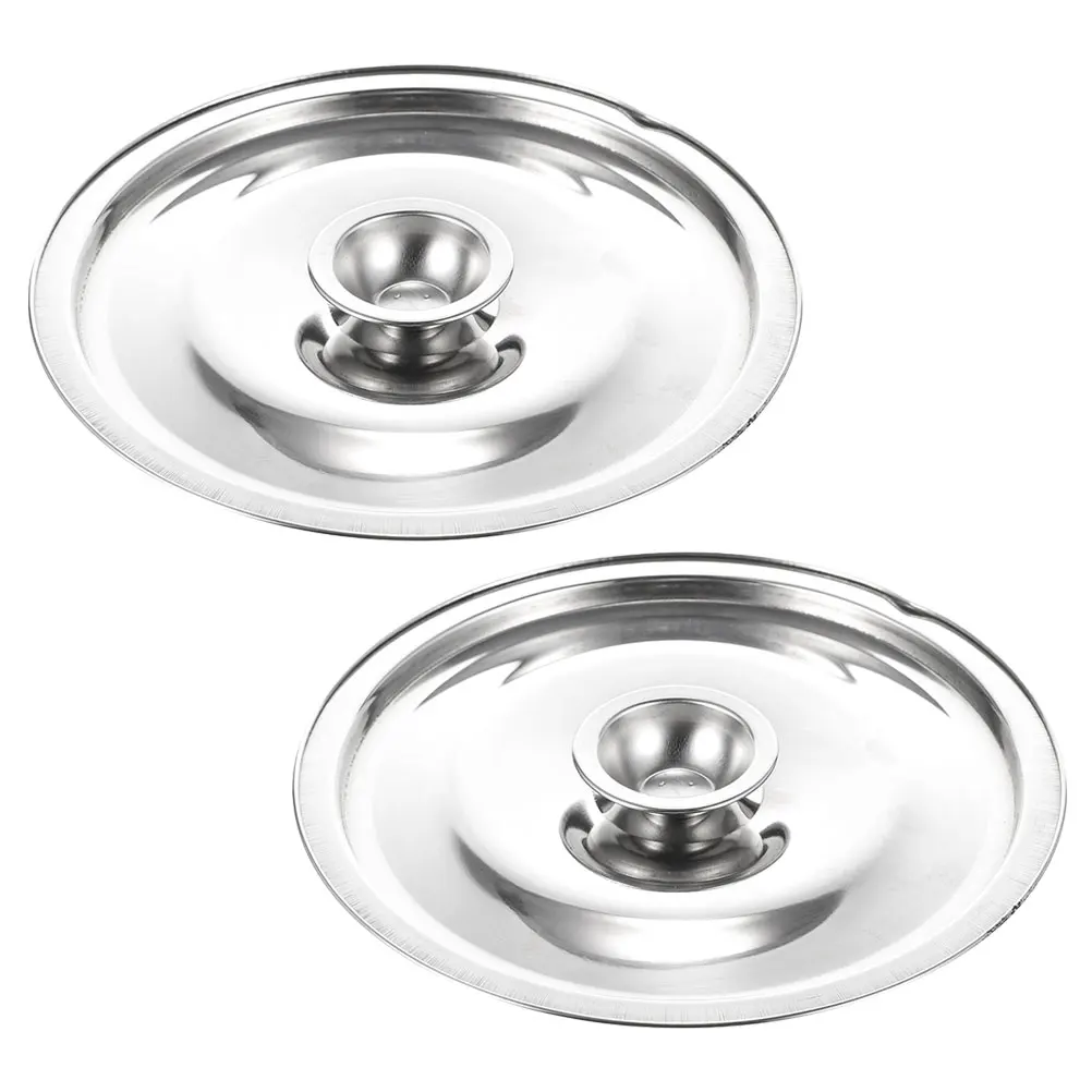 

2Pcs Oil Pot Lids Stainless Steel Grease Jar Covers 10cm Heat Proof Metal Seasoning Pot Lid Kitchen Accessories
