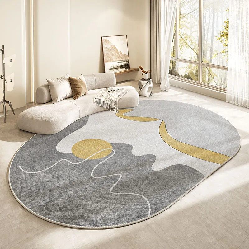 

Oval Shape Living Room Decoration Large Area Carpet Modern Nordic Rugs for Bedroom Home Washable Anti-slip Mat Luxury Lounge Rug