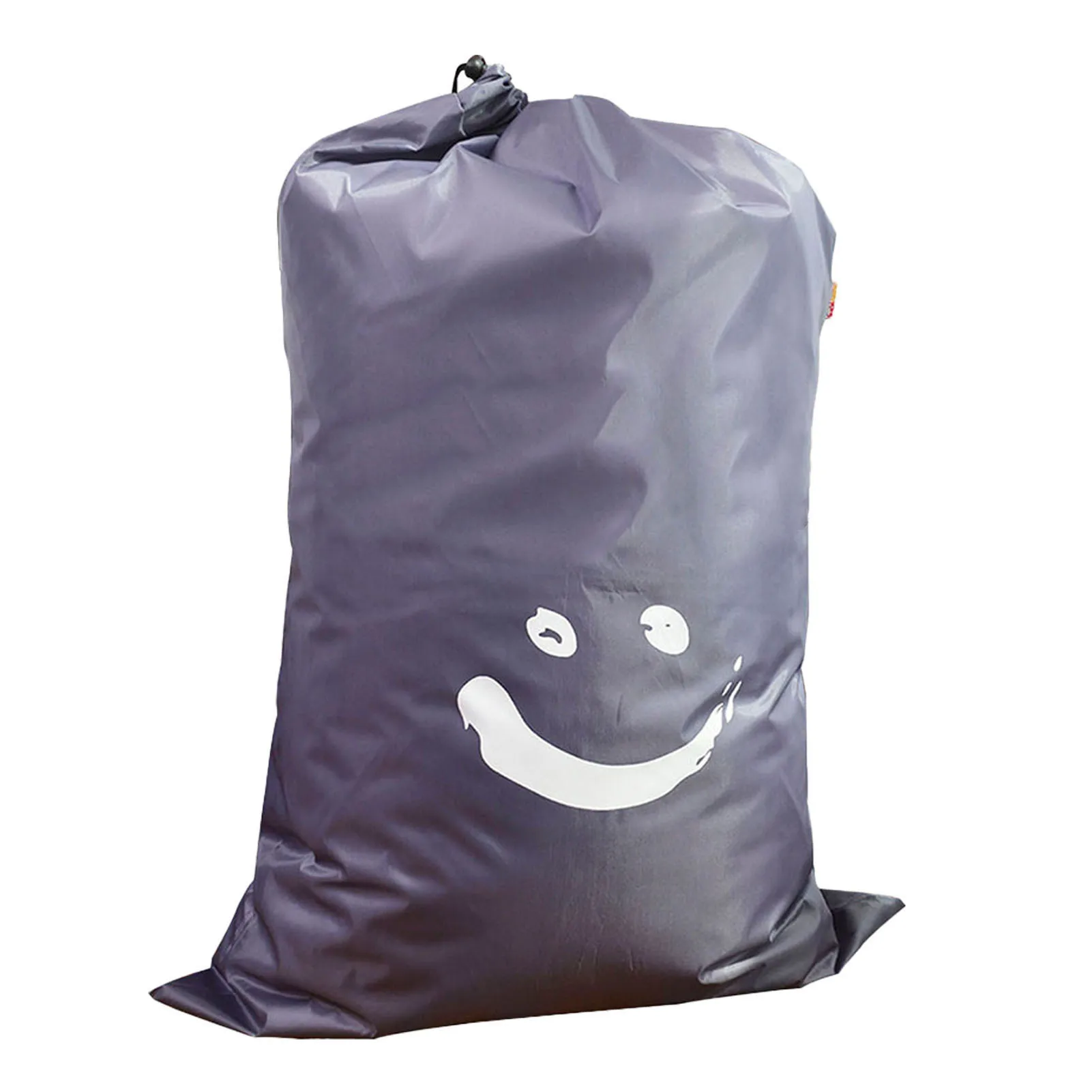 

Smiling Face Laundry Bag Nylon Drawstring Cylinder For Household Travel Dirty Clothes Quilt Books Storage