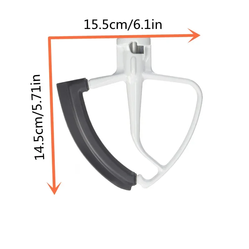 KitchenAid-mezclador vertical de cabeza inclinada, accesorio con borde de silicona flexible, cuchilla, raspador de tazón, 4,5-5 QT