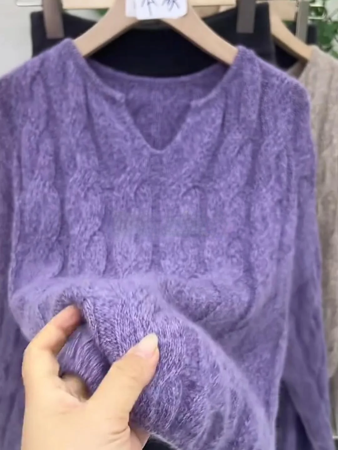 

Autumn Winter New Sle Women's Lazy Faion Long Sve Knitted Sweater Loose Slimming Ele Anti-Aging Chinese Wool Blend