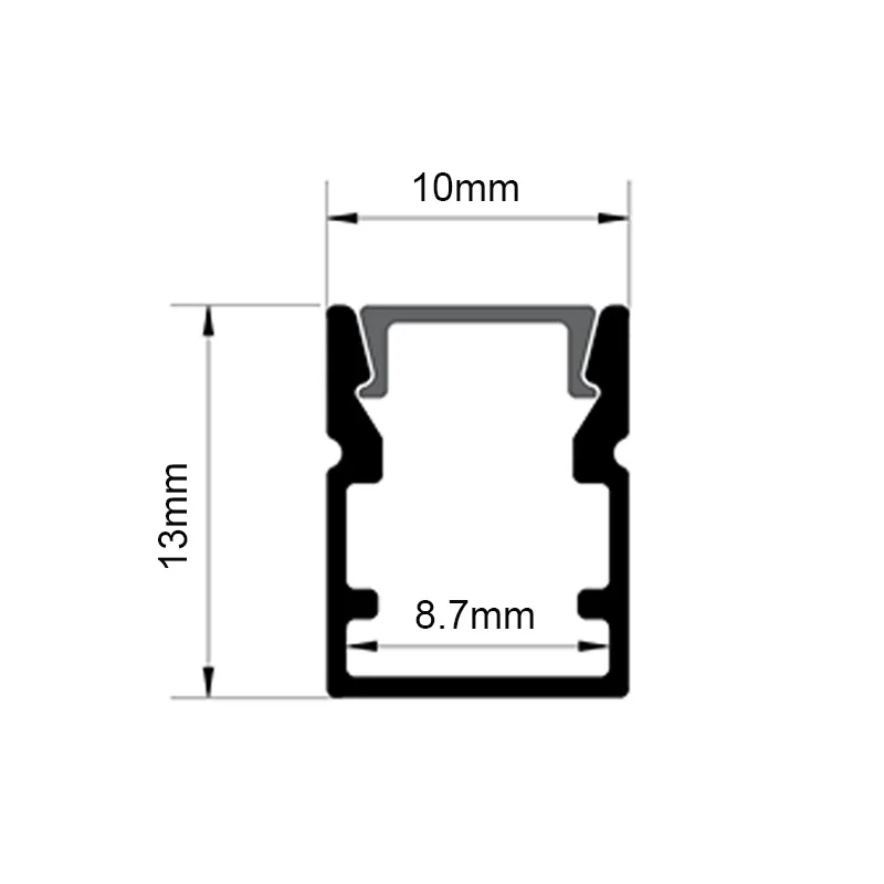 10x13mm Led Aluminum Profile With PC Cover Surface Mount LED Linear Light Ceiling Indoor Channel Profile