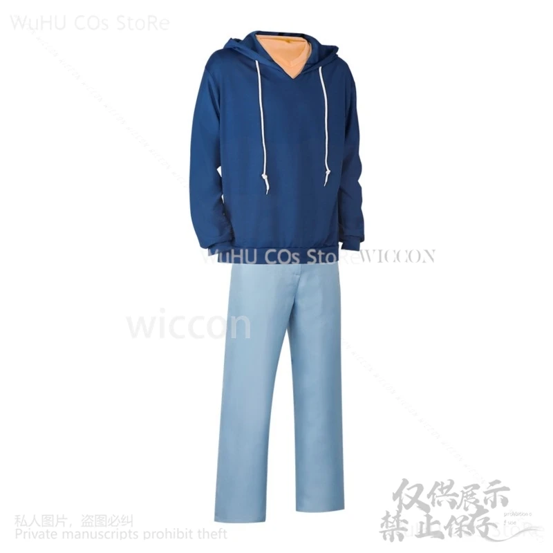 Anime Solo Leveling Sung Jin Woo 나 혼자만 레벨업 Cosplay Costume Blue Uniform Hoodie Suit Wigs For Halloween Christmas Cos