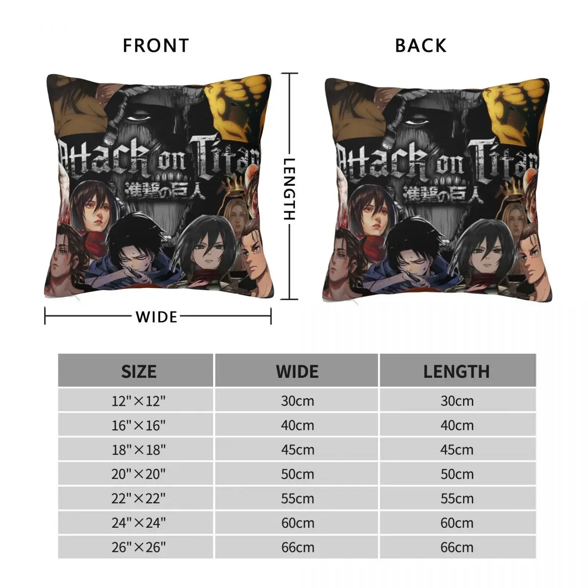 Attack On Titan Zeke Yeager Square Pillowcase Pillow Cover Cushion Decor Comfort Throw Pillow for Home Car