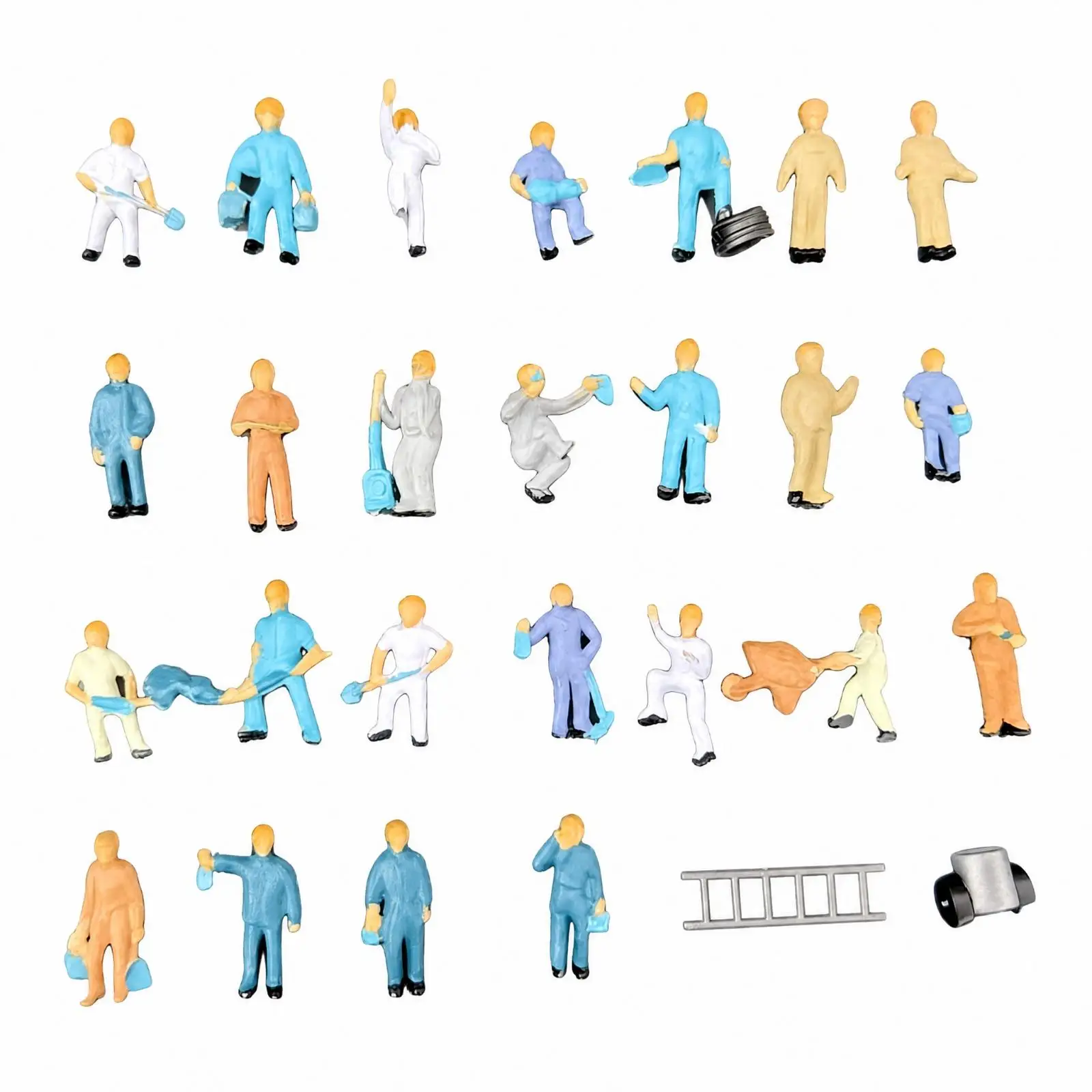 25 Pieces Painted Miniature People Compact for DIY Craft Enthusiasts