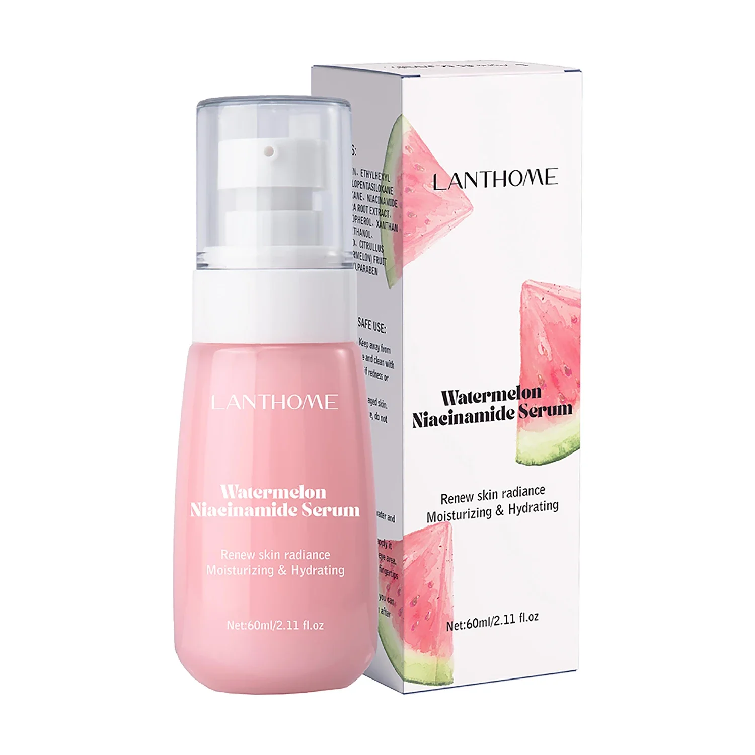 

60ml WaterMelon Niacinamide Serum Dark Spot Remover Face Cream Whitening Hyaluronic Acid Brightening and Hydrating Skincare