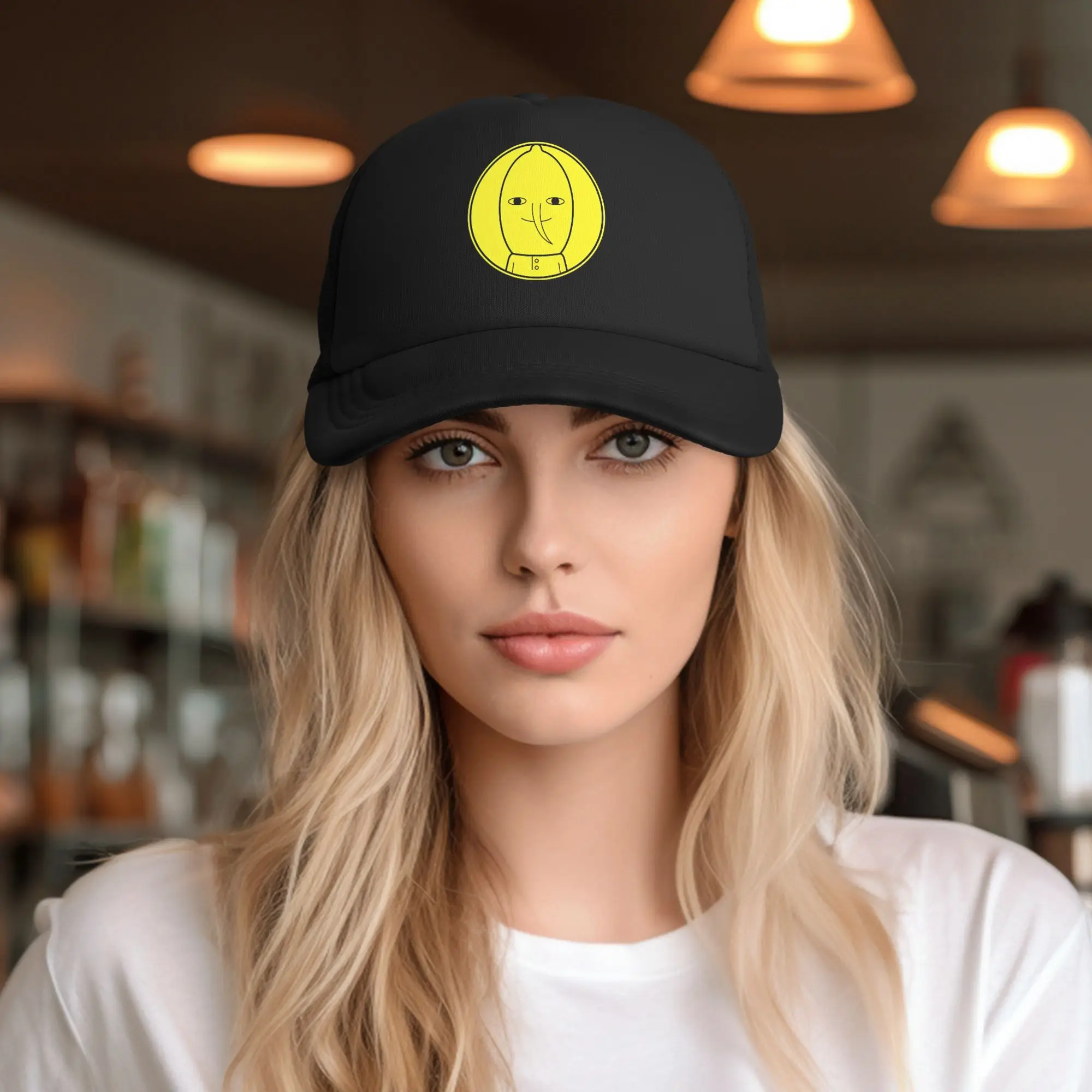 Earl of Lemongrab  Outline Only  Trucker Hat Adult Hats Trucker Worker Cap Sun Hats Adjustable  Mesh Baseball Cap Summer