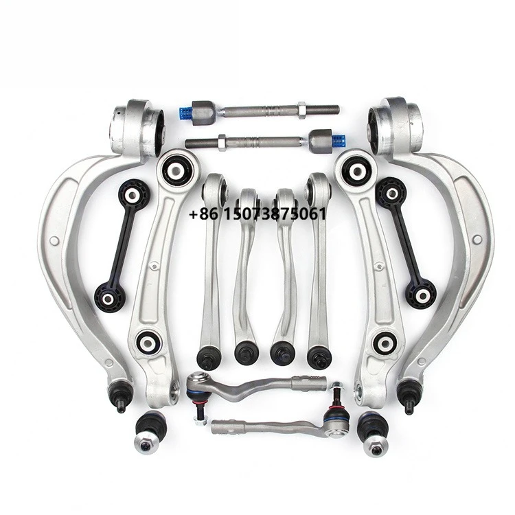 14 PCS Aluminum Front Suspension Kit Straight Arm Horizontal Pull Rod Ball Joints Control Arms for A4L B8 8K0407151B BF