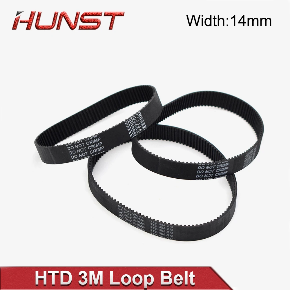 Hunst HTD 3M Closed Loop Belt Rubber Timing Belt Various Transmission for CO2 Laser Engraving Cutting Machine / 3D Printer