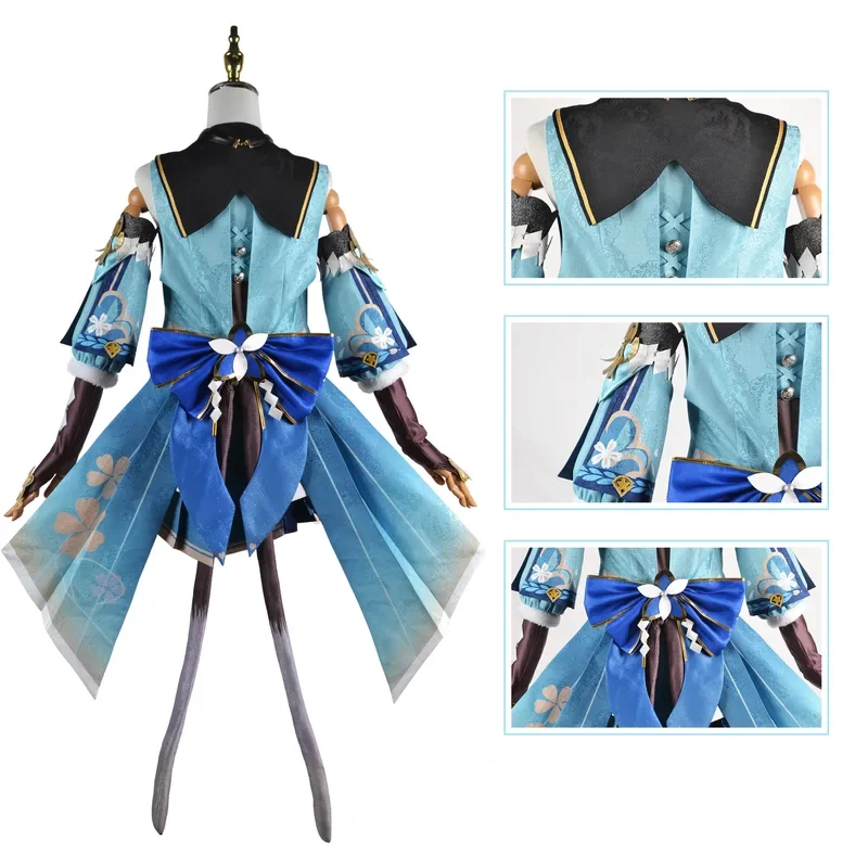 Genshin impact Kirara disfraz de cosplay para mujer, conjunto de peluca, juego Express cat, vestido de actuación para fiesta de Carnaval de Halloween