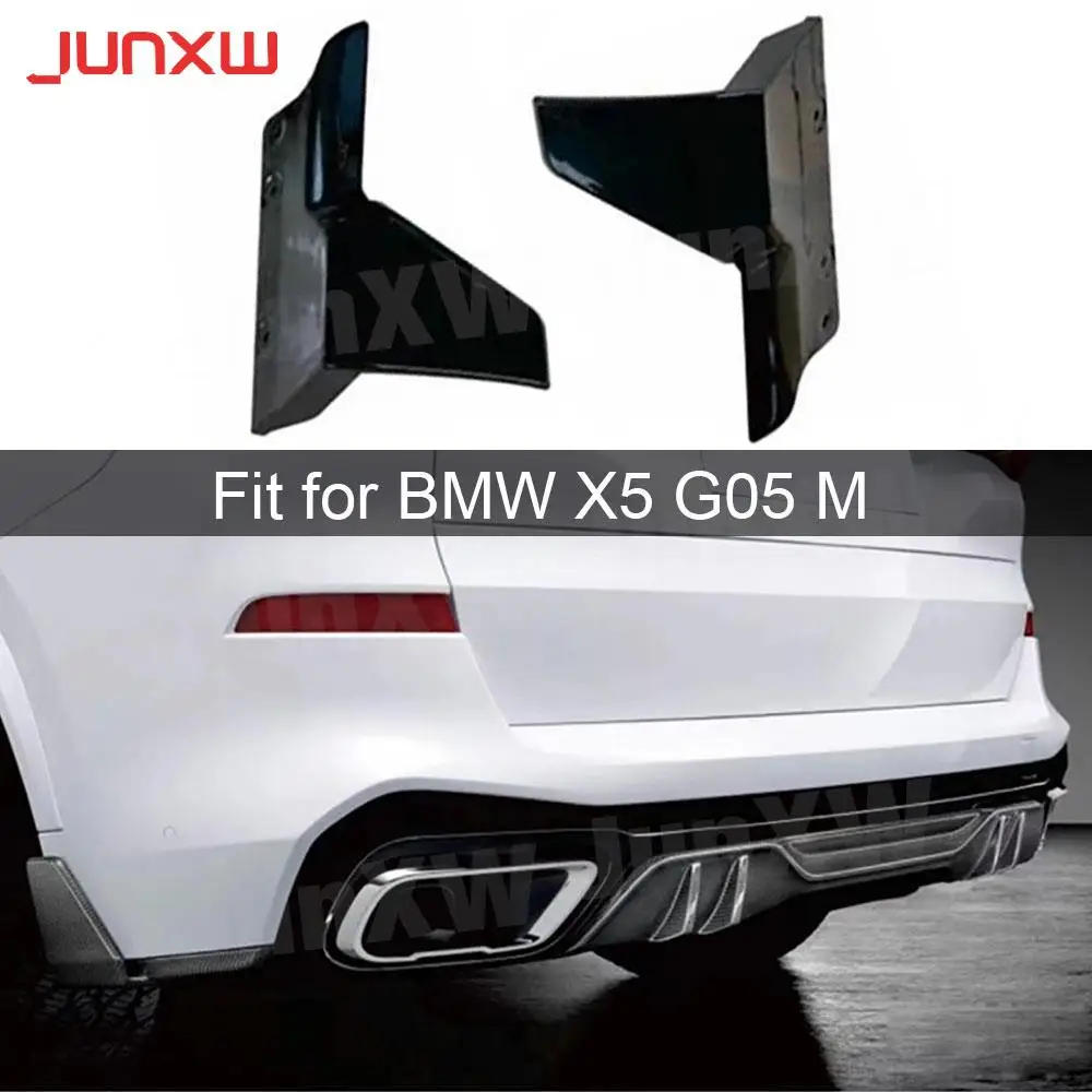 

Carbon Fiber Rear Bumper Lip Splitters Flaps Spoiler For BMW X5 G05 M Sport 2019+ ABS Fender Skid Plate Car Body Kit Styling