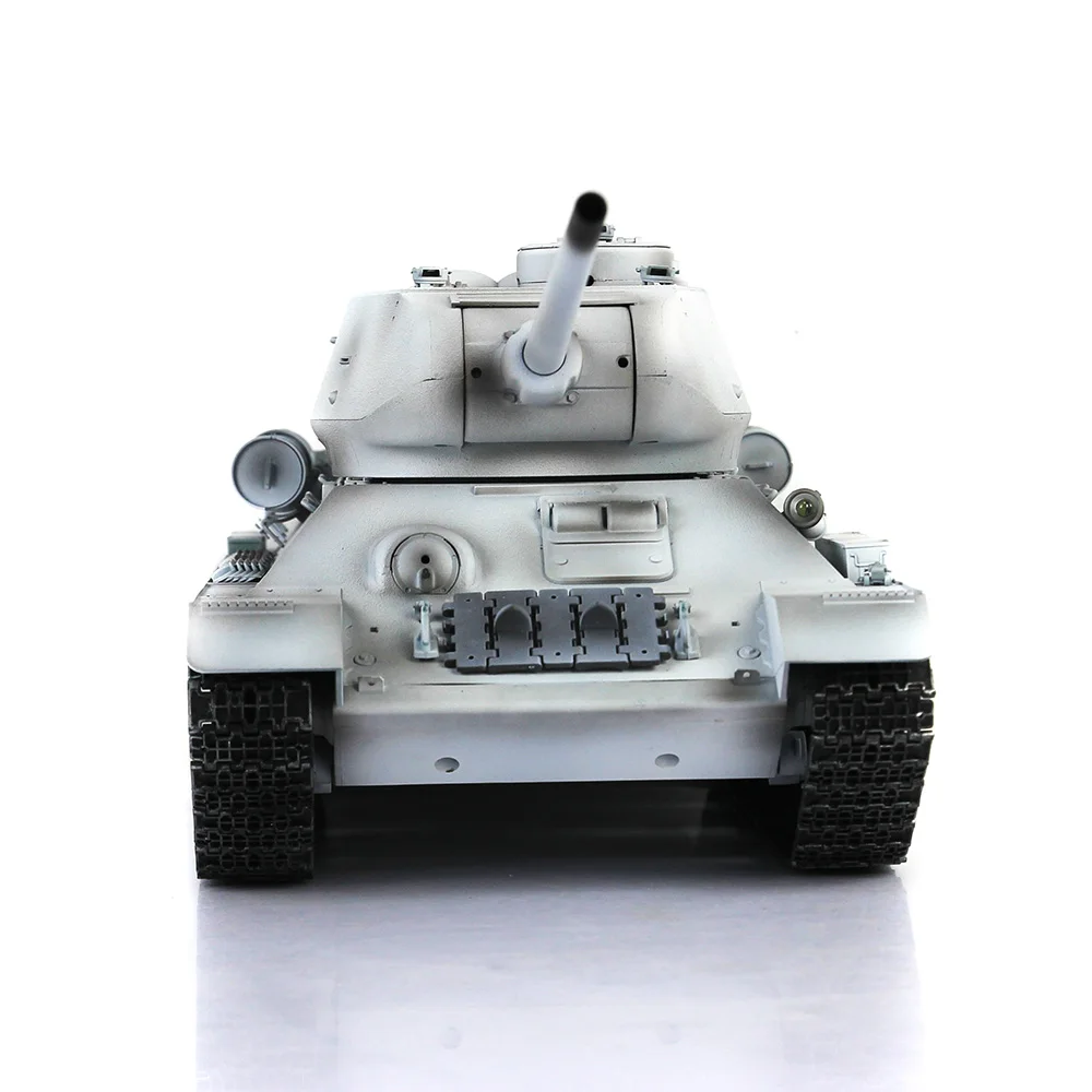 Henglong Upgraded Ver 1/16 Snow 7.0 Metal Soviet T34-85 I RC Tank 3909 360°Turret Metal Tracks Battle against TH17776-SMT7