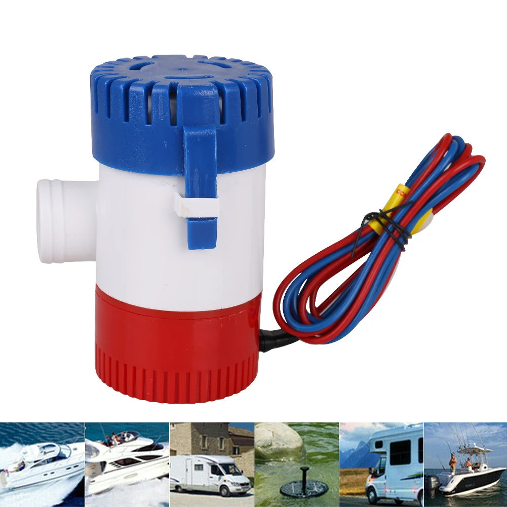 750/1100GPH Electric Marine Submersible Bilge Water Pump Boat Fish Tank Aquarium Accessories Round Water Pump