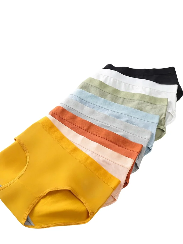 Lot de 1 culotte simple pour femme, taille basse, douce et respirante, couvrante, couleur unie, pour usage quotidien, tailles M-2XL