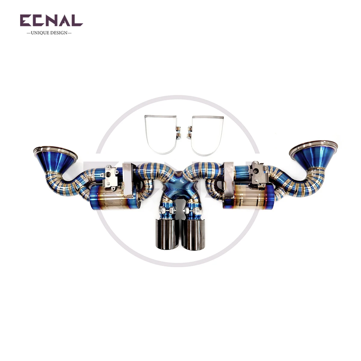 

Выхлопная система Ecnal Exhaust Axle-back с клапаном и глушителем из титанового сплава TC4 для Porsche 992 GT3 4.0T 2019+