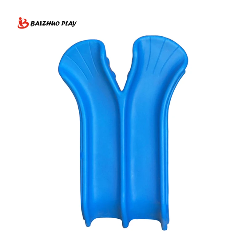 Good Quality Playground Plastic Double Slide Parts Great Materials Accessories Children Amusement Park Kindgarten For Sale