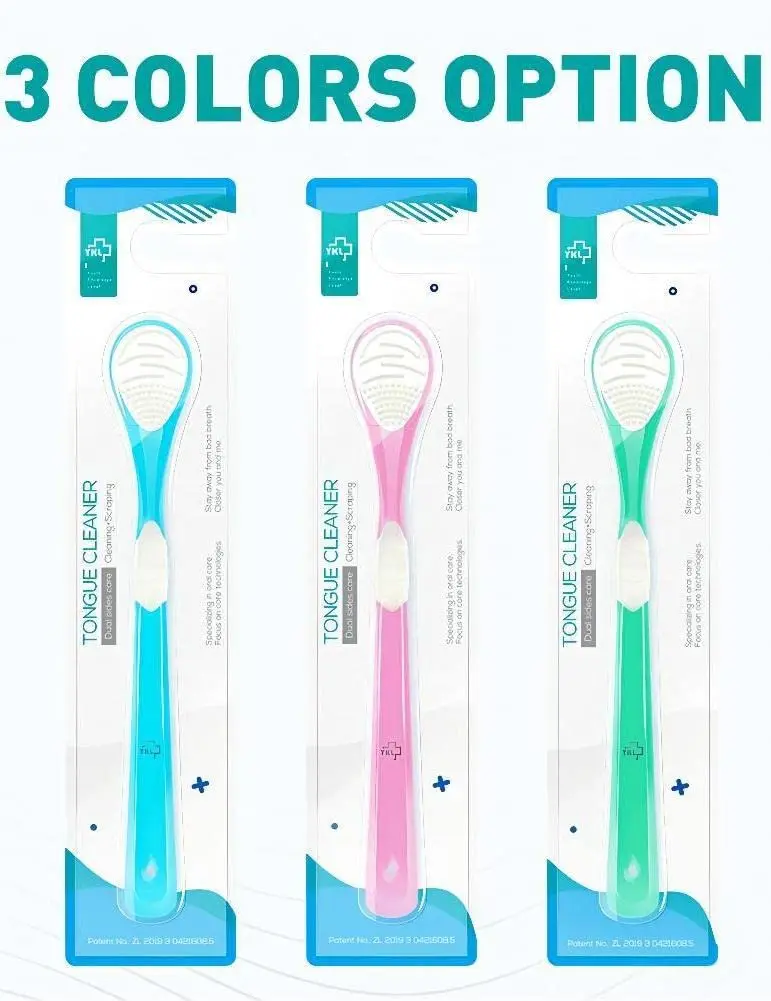 Tongue Scraper Cleaner 3 Pack, Ultra-Soft Brush & Scraper, Bad Breath Remover