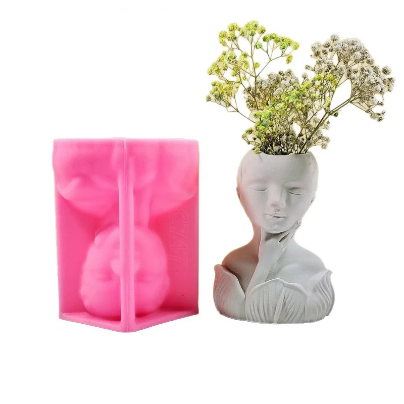 

Artistic Portrait Vase Silicone Mold - DIY Flower Arrangement & 3D Home Decor Craft