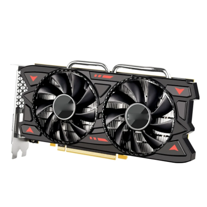 1Set RX580 8G Graphics Card Radiator Dual Fan Game Graphics Card 7000Mhz Desktop Computer Game Graphics Card Black