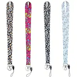 Mobile Phone Lanyard Fashion Leopard Neck Strap for ID Card Holder Pass Keys Keychain Keyring Hanging Rope Accessories Gifts