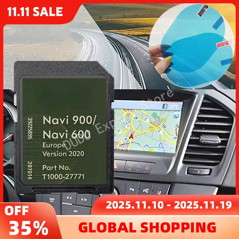 

Навигационная карта Opel Vauxhall 600 900, SD-карта, карта 2020-2022 гг., с мигающими наклейками с противотуманным обзором