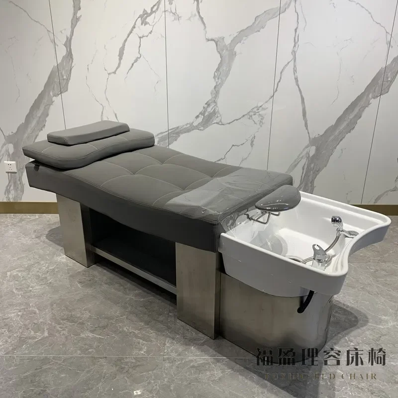 Silla de masaje profesional para el cabello, cama de Spa, champú, lavado chino, afeitado, salón de estética, estilista, lavado con chorro de agua japonés portátil