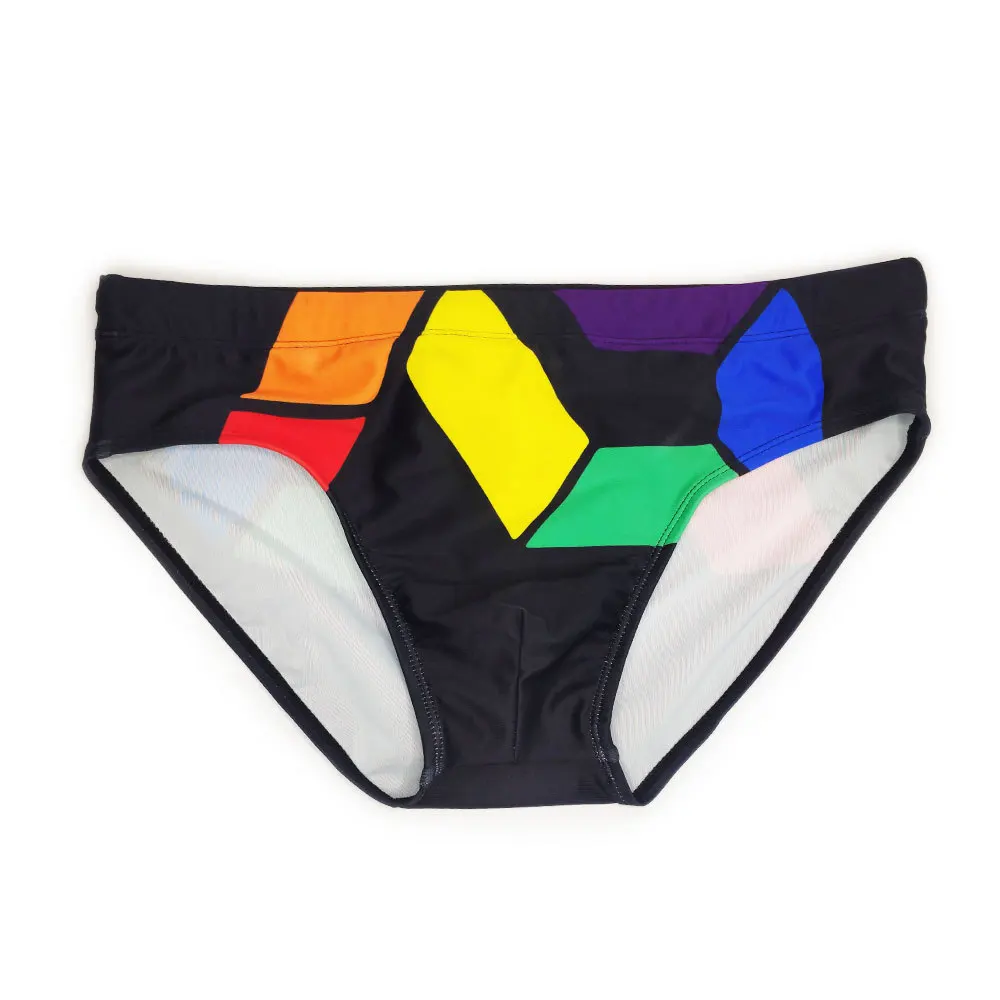 Men's new color strip series triangle swimming trunks fashion close-fitting pool beach vacation leisure UXH069
