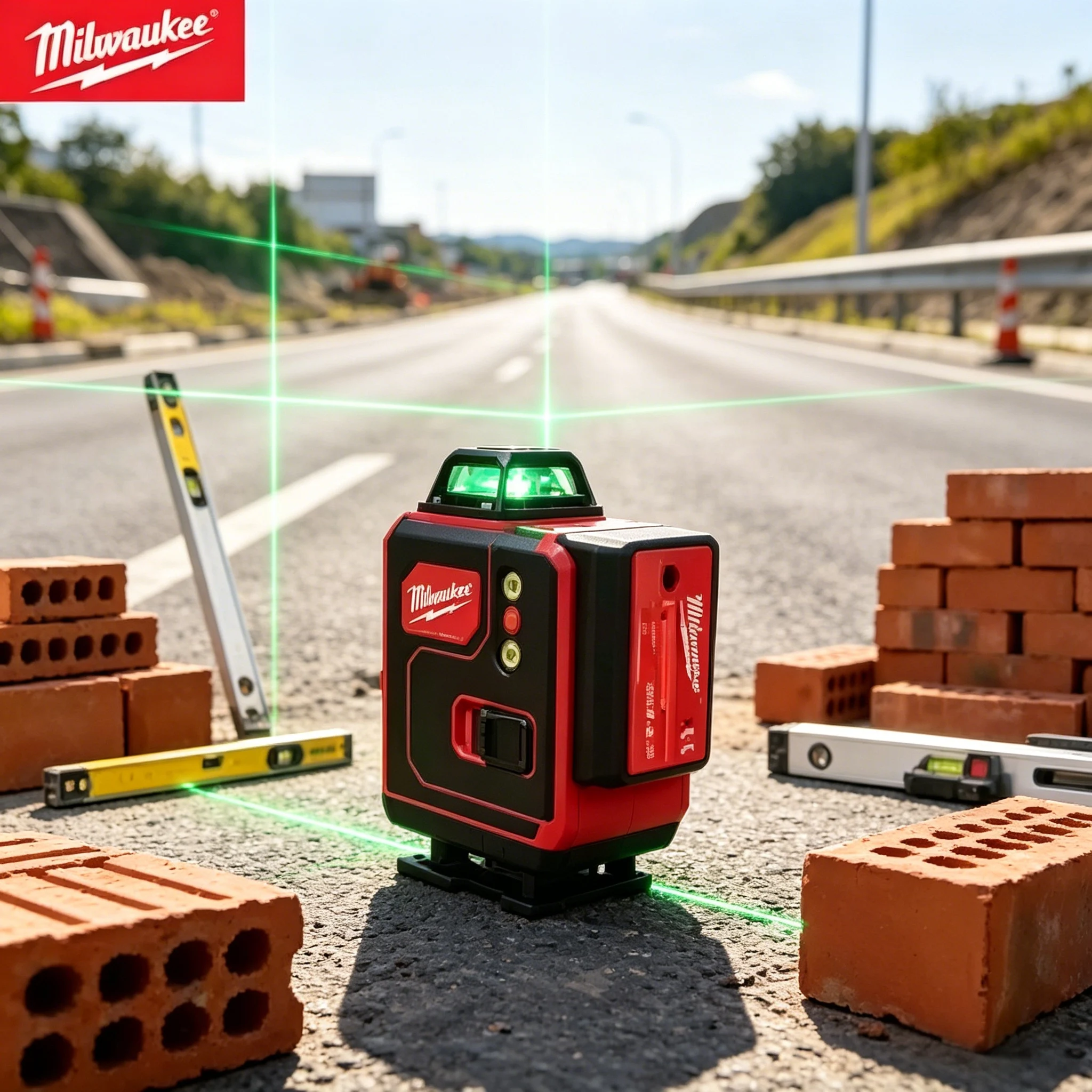 

New Milwaukee M18 18V 6.0Ah Li-ion Battery Milwaukee 12 Lines Green Laser Level Self Leveling Touch Control 3D Laser Level Tool