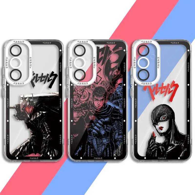 Case for Samsung Galaxy A35 A55A53 A54 A73 A34 A33 A25 A24 A13 A14 A15 5G Berserk Anime Guts Cover Transparent Soft