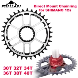 MOTSUV 12s Chainrings 30T/32T/34T/36T/38T/40T for SHIMANO Direct Mount Crank,FC-M9100 FC-M8100 FC-M7100,SM-CRM95 SM-CRM85/CRM75