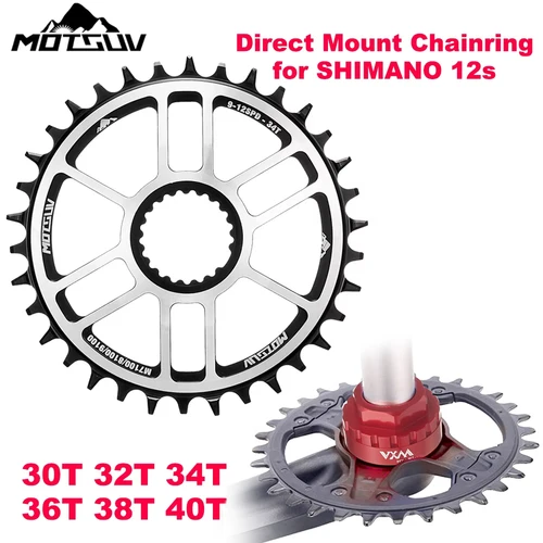 MotSUV 12s platos 30T/32T/34T/36T/38T/40T para manivela de montaje directo SHIMANO, FC-M9100 FC-M8100 FC-M7100,SM-CRM95 SM-CRM85/CRM75