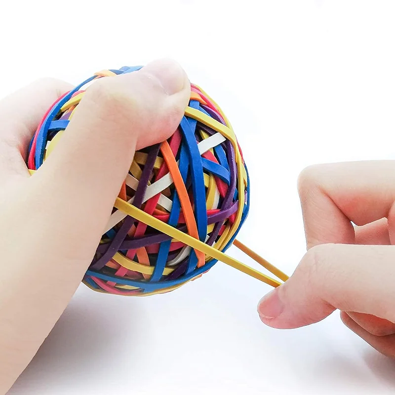 Assorted Colors 100g/150g High-Elasticity Rubber Bands  Rubber Bands  Natural Rubber Balls  Rubber Ring Balls  Rubber Bands