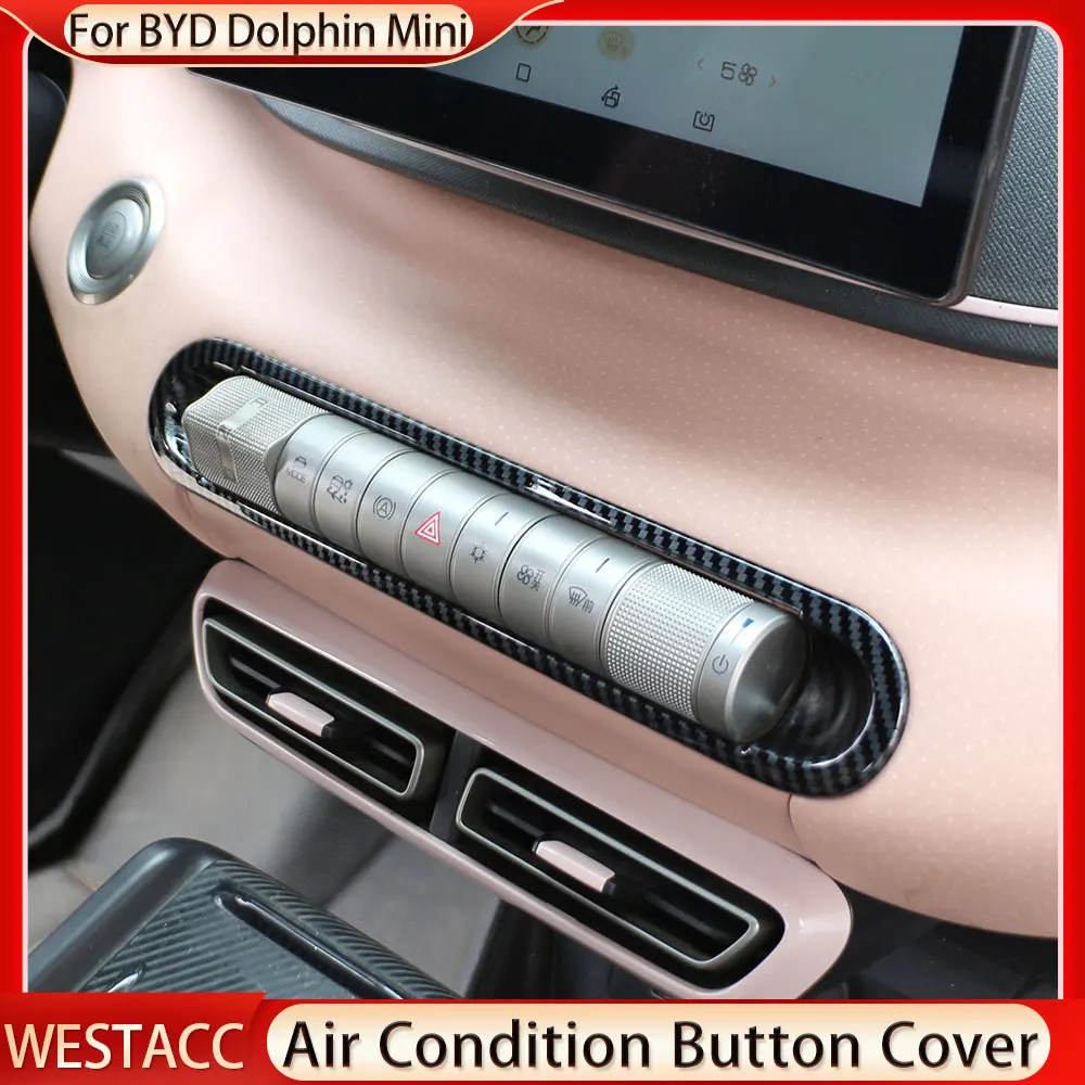 

Для BYD Dolphin Mini Seagull Dolphin Surf 2024 2025, центральная консоль, кнопка переменного тока, крышка панели, декоративная наклейка, аксессуары для отделки
